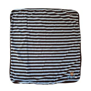 Carter's Blue Brown Striped Monkey Car Baby Security Blanket Lovey With Pilling